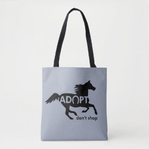 Bolsa Tote Adotar Não Comprar Cavalo