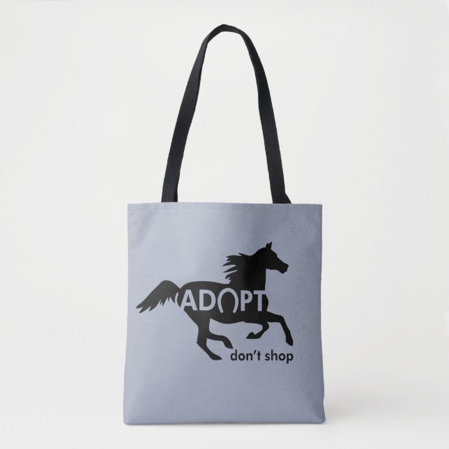 Bolsa Tote Adotar Não Comprar Cavalo (Frente)