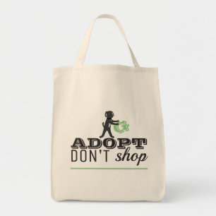 Bolsa Tote Adote Não Compre, Saco para a Vida