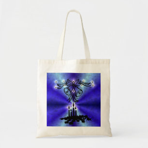 Bolsa Tote Advento, Christmas Deco de espécie on Rainbow blu