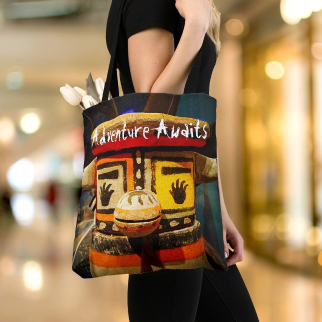 Bolsa Tote Adventure Aguarda Tipografia Kachina Doll Foto (Criador carregado)