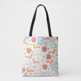 Bolsa Tote Aestética do Livro, Presente de Professora, Biblio