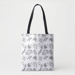 Bolsa Tote Aesthetic Minimalist Medical Icons All-Over Print 