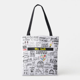 Bolsa Tote AFIRMAÇÕES DO PROFESSOR AO SACO - Personalizado