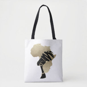 Bolsa Tote África no Dourado
