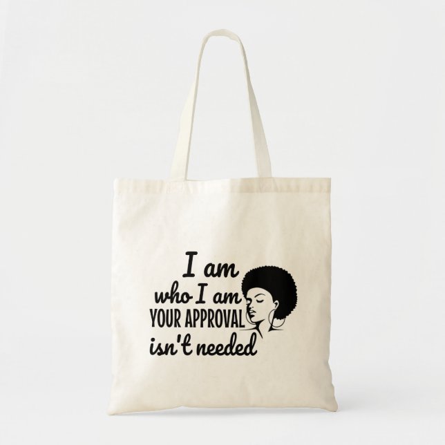 Bolsa Tote Afro-Americano, Rainha Negra (Frente)