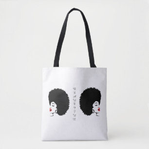 Bolsa tote Afro com Lábios Vermelhos Bonitos