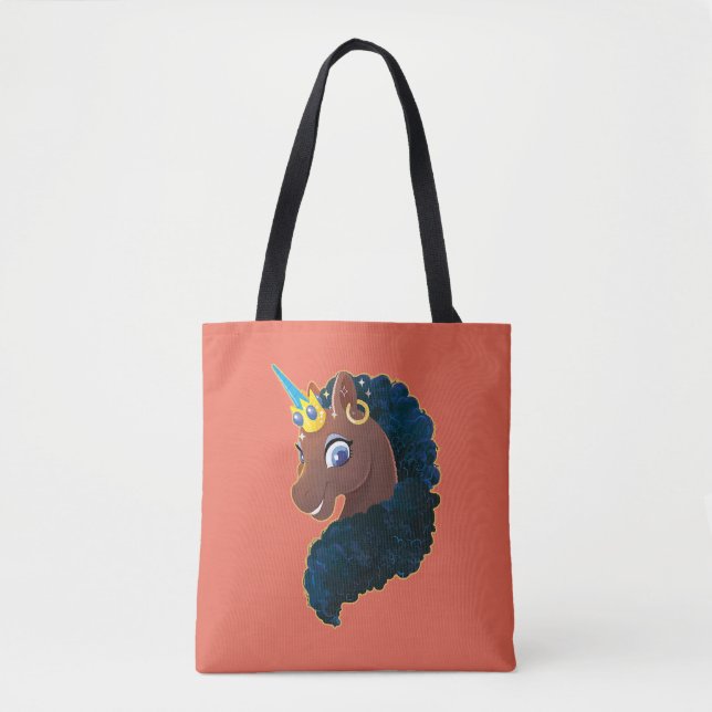 Bolsa Tote Afro Unicorn | Magia (Frente)