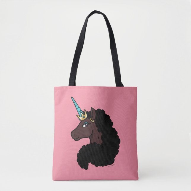 Bolsa Tote Afro Unicorn | Magia (Frente)
