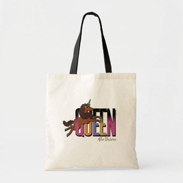 Bolsa Tote Afro Unicorn Queen Design (Frente)