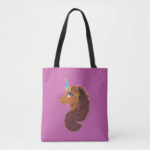 Bolsa Tote Afro Unicorn   Único