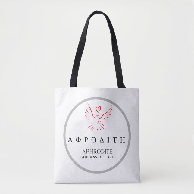 Bolsa Tote Afrodite Deusa Grega do Design da Dove do Amor (Frente)
