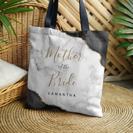 Bolsa Tote Ágata Mármore Ouro Preto Mãe da Noiva