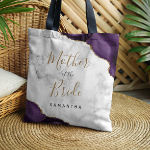 Bolsa Tote Ágata Marmore Ouro Violeta Mãe da Noiva