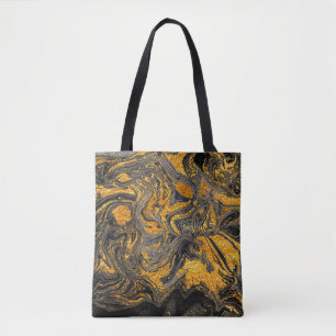 Bolsa Tote Agate Crystal. Suminagashi Moderno Futuro. Swir