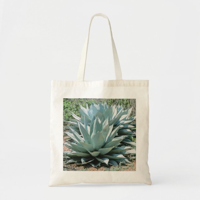 Bolsa Tote Agave Succult Plant Cactus Green Sage (Frente)