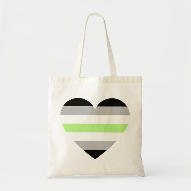 Bolsa Tote Agender Pride - Coração (Frente)