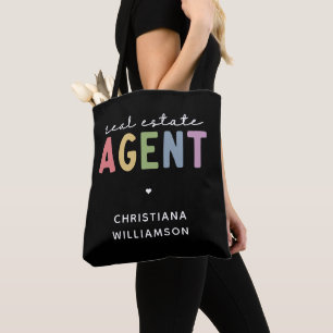 Bolsa Tote Agente de Imóveis de Nome Personalizado Presente