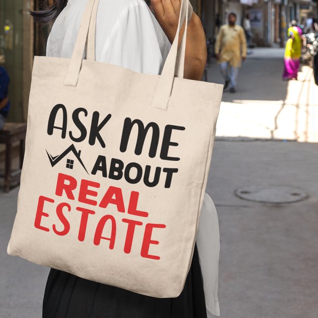 Bolsa Tote Agente Imobiliário Funny Realtor Gift Imóveis Brok (Criador carregado)