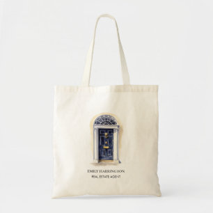 Bolsa Tote Agente Imobiliário Logotipo Aquarela Porta Naval
