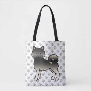 Bolsa Tote Agouti Alaskan Malamute - Cartoon Cão e patas