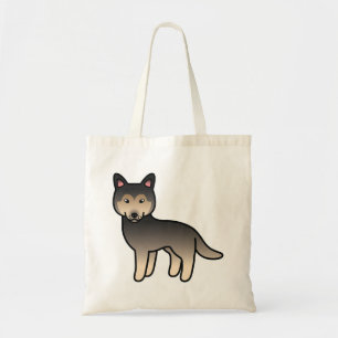 Bolsa Tote Agouti Cartoon Siberian Husky Dog