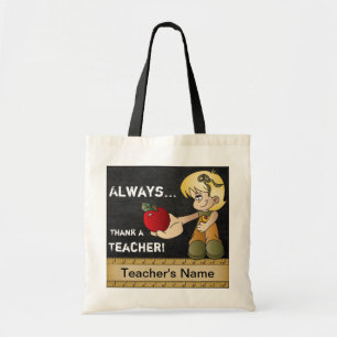 Bolsa Tote Agradeça sempre a um texto do professor DIY