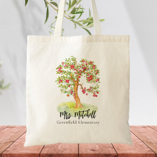 Bolsa Tote Agradecimento ao Professor Obrigado Moderno Aquare