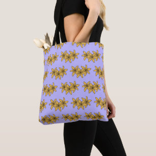 Bolsa Tote Agrupamento De Lírios De Desenho Animado Amarelos