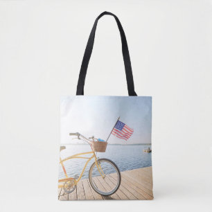 Bolsa Tote Água   Bicicleta Pelo lago