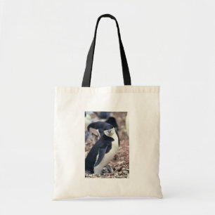 Bolsa Tote Água branca preta animal bonito do pássaro do