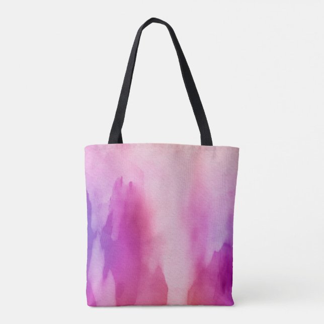 Bolsa Tote Água Colorida Rosa e Roxa Espaço Positivo (Verso)