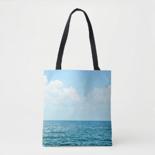 Bolsa Tote Água do oceano, Céu Azul Limpo.