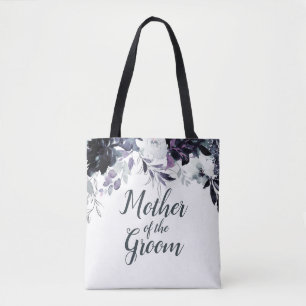 Bolsa Tote Água Floral Noturna em Aquarela Mãe do Noivo