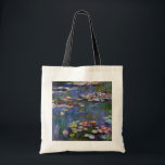 Bolsa Tote Água Lily Pond, Monet<br><div class="desc">Oscar-Claude Monet (14 de novembro de 1840 - 5 de dezembro de 1926) era pintor francês, fundador da pintura impressionista francesa e o praticante mais consistente e prolífico da filosofia do movimento de expressar as suas percepções antes da natureza, especialmente quando aplicada à pintura da paisagem aérea. O termo "Impressionismo"...</div>