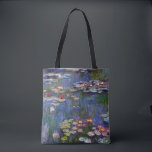 Bolsa Tote Água Lily Pond, Monet<br><div class="desc">Oscar-Claude Monet (14 de novembro de 1840 - 5 de dezembro de 1926) era pintor francês, fundador da pintura impressionista francesa e o praticante mais consistente e prolífico da filosofia do movimento de expressar as suas percepções antes da natureza, especialmente quando aplicada à pintura da paisagem aérea. O termo "Impressionismo"...</div>