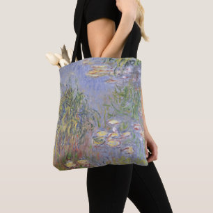 Bolsa Tote Água-Lírios de Claude Monet , conjunto de grama