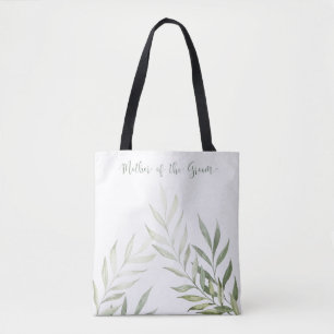 Bolsa Tote Água-marinha Chic Floral Mãe do Noivo