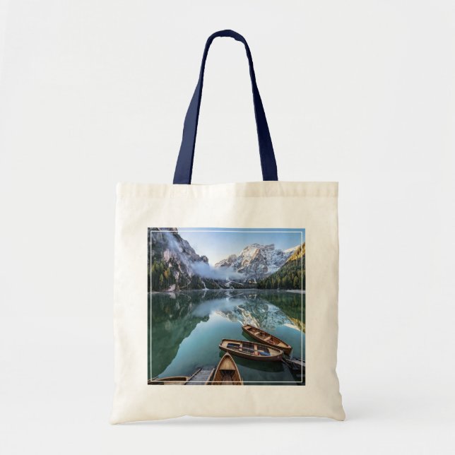 Bolsa Tote Água | Pragser Wildsee Dolomites Itália (Frente)