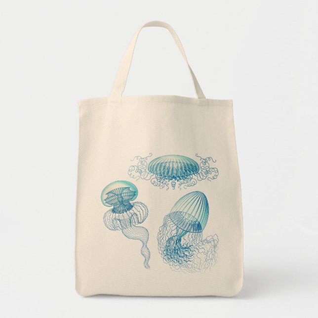 Bolsa Tote Água-viva Haeckel Personalizável (Frente)