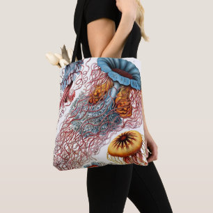 Bolsa Tote Água-viva Vintage por Ernst Haeckel, Discomedusae