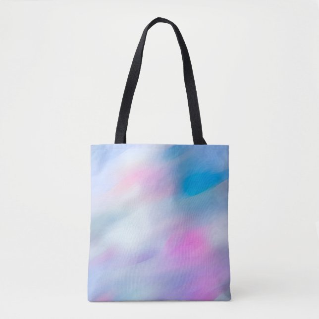 Bolsa Tote Aguarela abstrata da onda multicolorido (Frente)