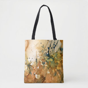 Bolsa Tote Aguarela abstrata e fundo velho