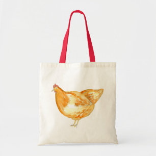 Bolsa Tote Aguarela da galinha da galinha