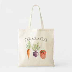 Bolsa Tote Aguarela do remendo do vegetariano das impressões