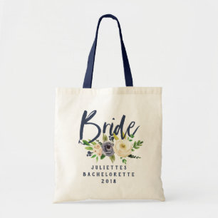 Bolsa Tote Aguarela floral da noiva