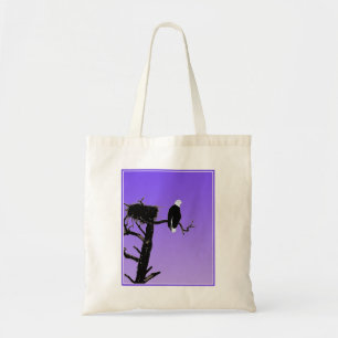 Bolsa Tote Águia Americana ao Pôr do Sol - Arte Original da V