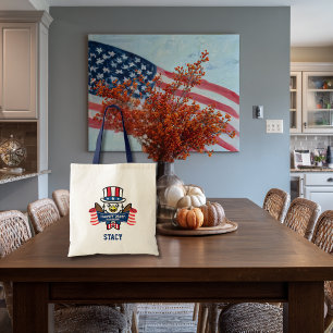 Bolsa Tote Águia Americana Patriótica Feliz 250º Aniversário