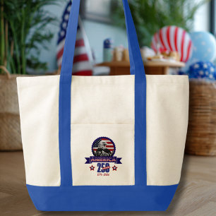 Bolsa Tote Águia Americana Patriótica Feliz 250º Aniversário