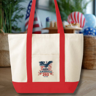 Bolsa Tote Águia Americana Patriótica Fun 250º Aniversário